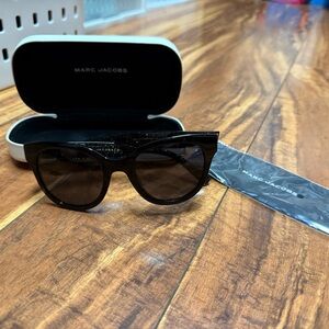 Marc Jacobs Glossy Black Sunglasses